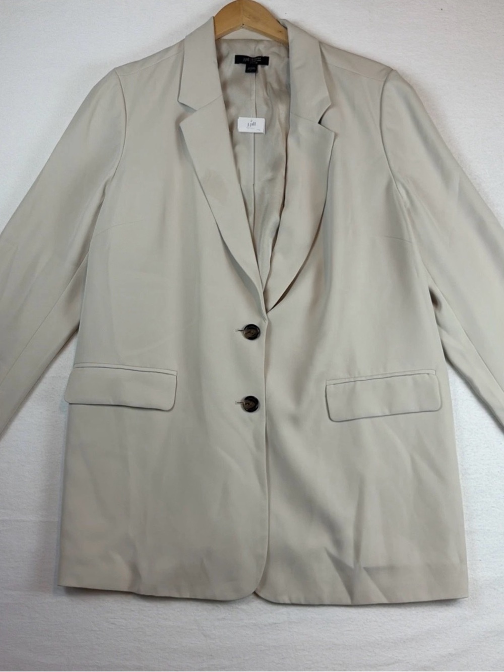 J Jill Wearever Collection Blazer Womens Size 3X Oatmeal Beige NWT Academia